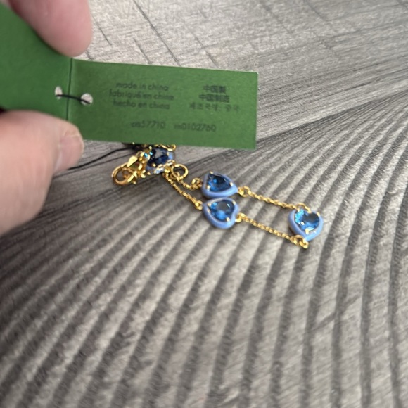 Kate Spade Gold and Blue Heart Bracelet - Picture 3 of 5